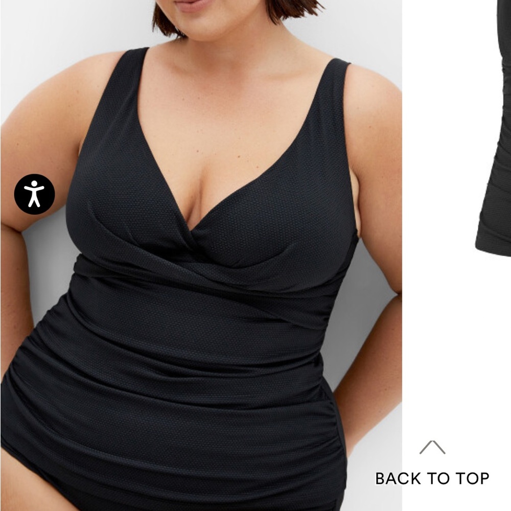 City Chic Black Swim Top